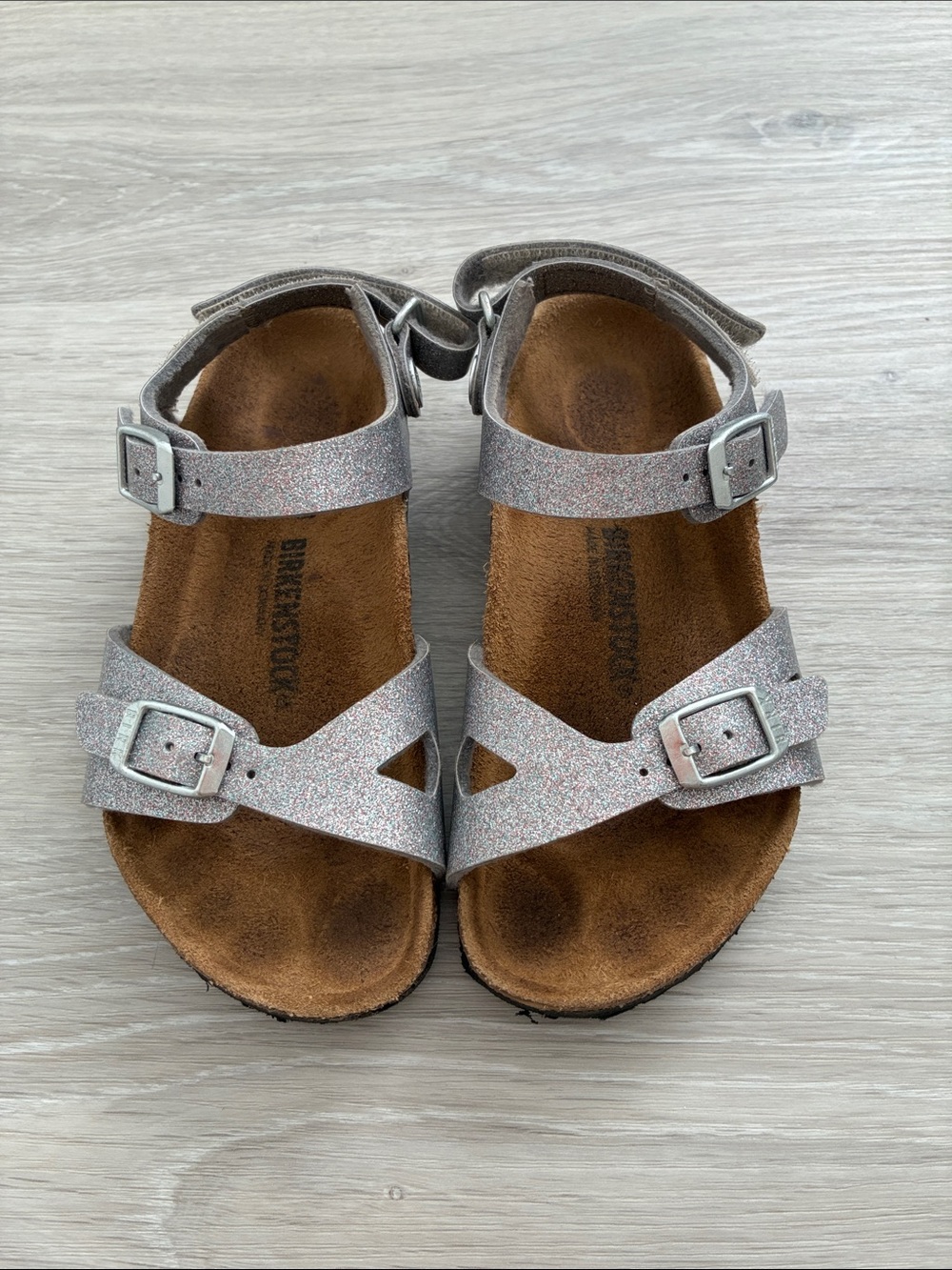 Girls Sparkly Birkenstock Sandals Size 29 US 11T